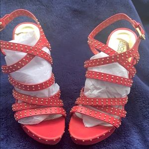 Michael Kors Red studded stiletto Heels